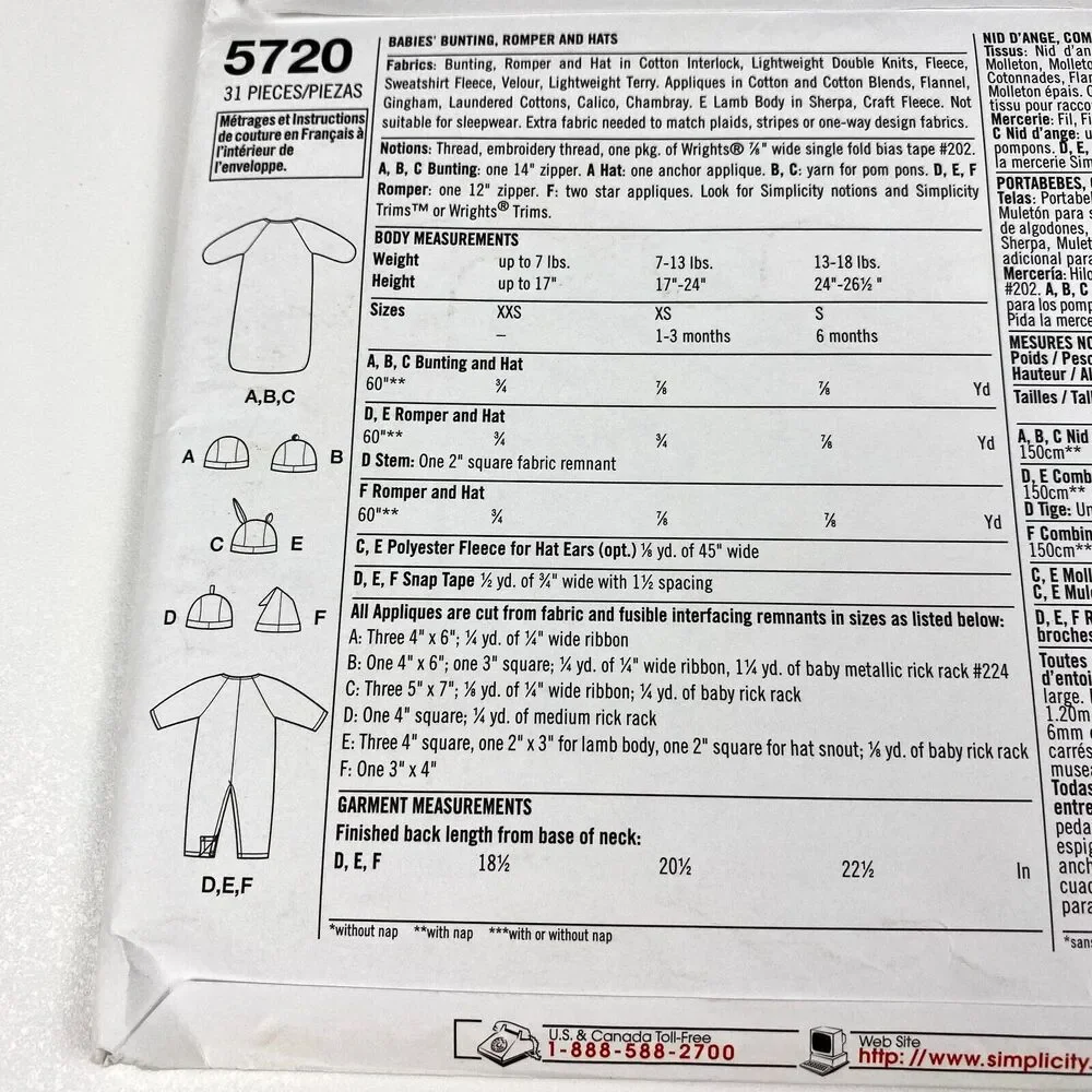 Simplicity 5720 sewing